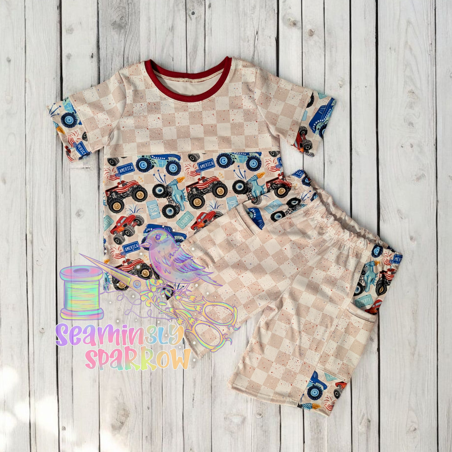 Colorblock Marin Tee + Cal Shorts Set - USA Trucks