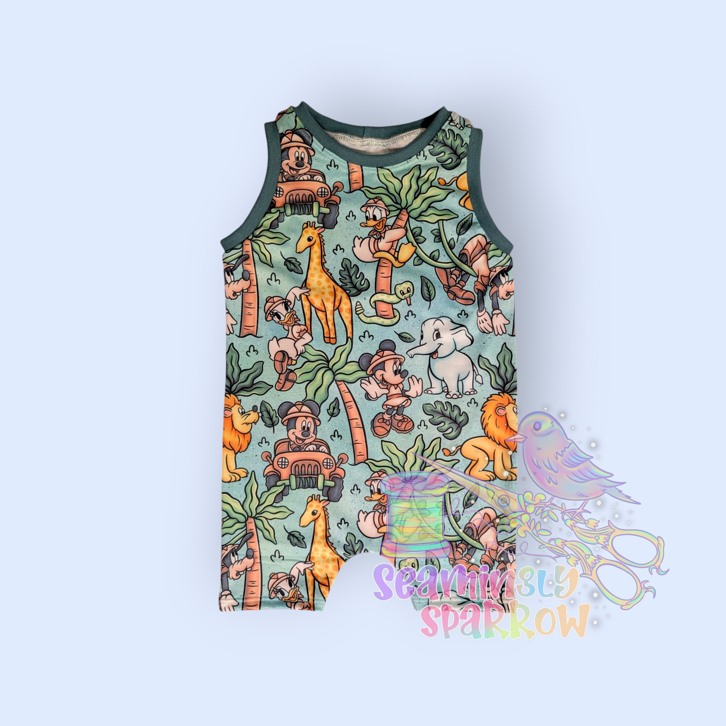 Eli Tank Romper - Jungle Mouse LE