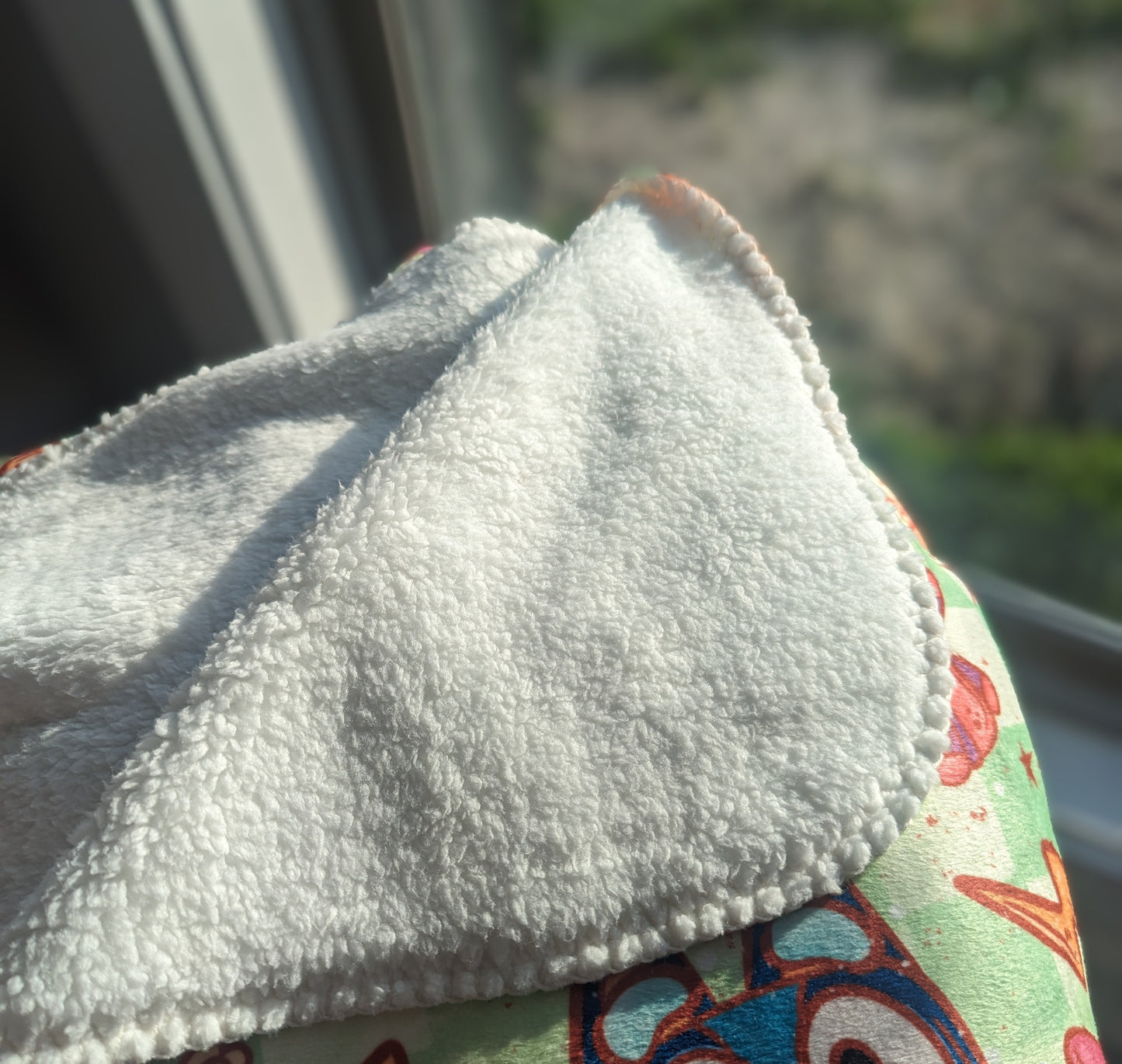 Blue Dog, Green Check - 50x60 Sherpa Blanket