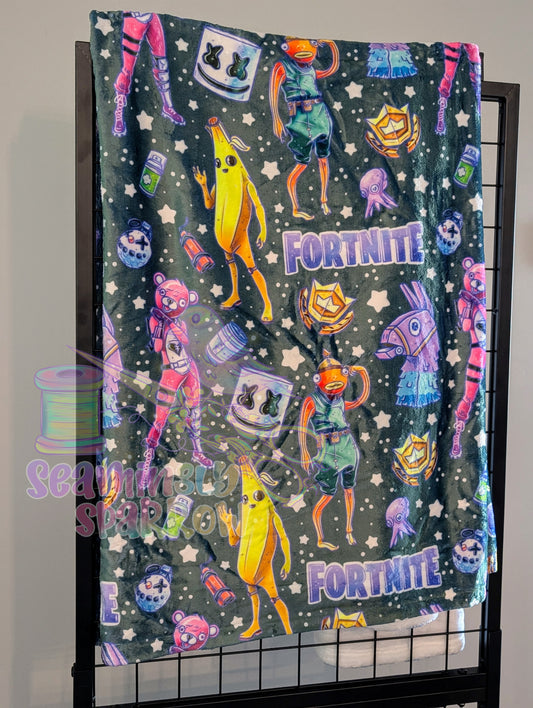 Fort Battle Royale - Silk Touch Minky Blanket
