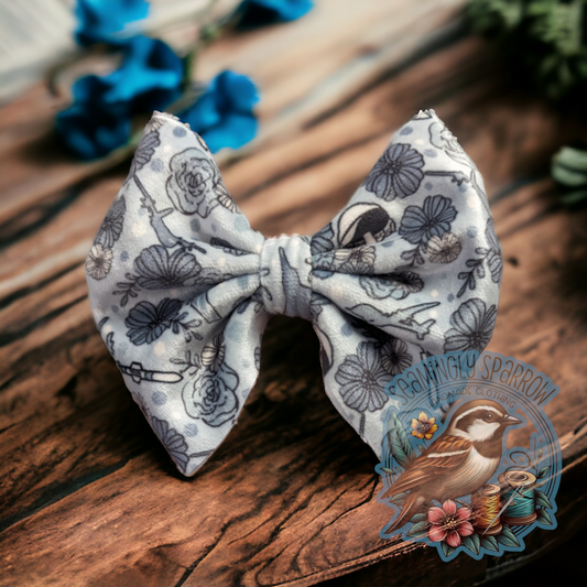 Velvet Air Force Bow - 5"