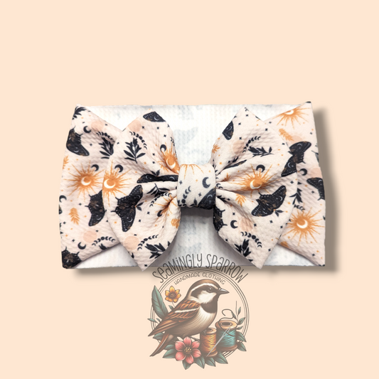 Moth Bow Headwrap - 5" (Toddler Size)
