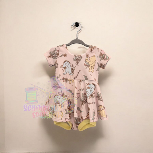 Floral Hunny Bear - Brielle Skirted Leo